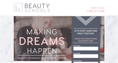 Desktop Screenshot of beautyschoolsmarketinggroup.com